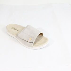 Spenco Flat Sandals sz 9.5 Women Slide Slip on Comfort Shoes Charlotte